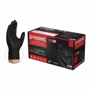 Gloveworks RDT 6 Mil Black Nitrile  (1 Case)